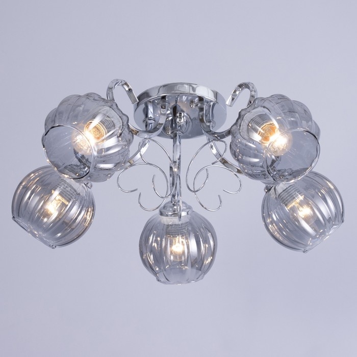 Люстра "Эшли" 5х40Вт Е27 Хром 55х55х20см