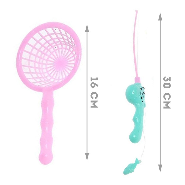 Рыбалка &laquo;Большие рыбки&raquo; 13 рыбок, удочка, сачок