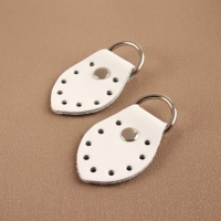 Петля пришивная для сумки, с полукольцом, пара, 6 × 3,5 см, цвет белый/никель Петля пришивная для сумки, с полукольцом, пара, 6 × 3,5 см, цвет белый/никель