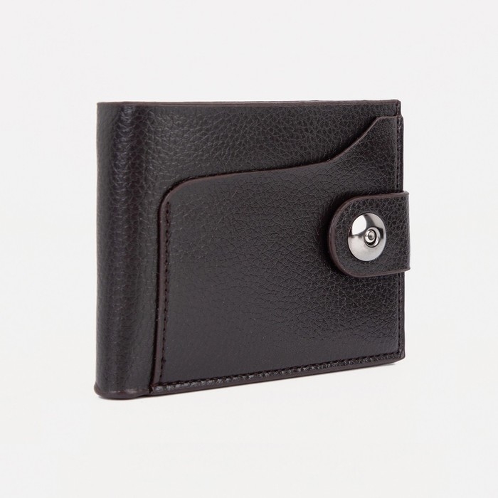 Портмоне мужское на магните, отдел для купюр, для карт, для монет, цвет коричневый Портмоне мужское на магните, отдел для купюр, для карт, для монет, цвет коричневый