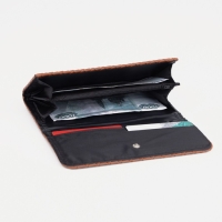 Кошелёк женский на кнопке, цвет коричневый Кошелёк женский на кнопке, цвет коричневый