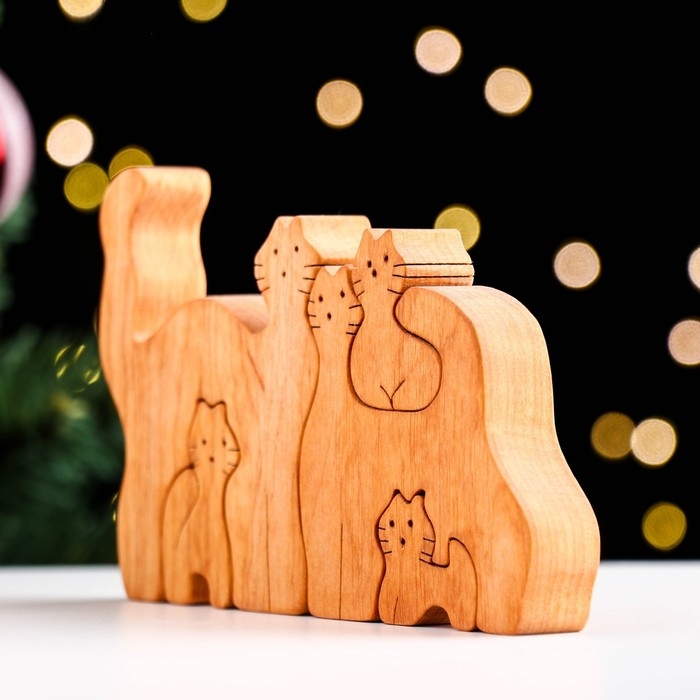 Сувенир-пазл Сувенир-пазл "Семья котов", 5 шт ,15,5х10,5 см