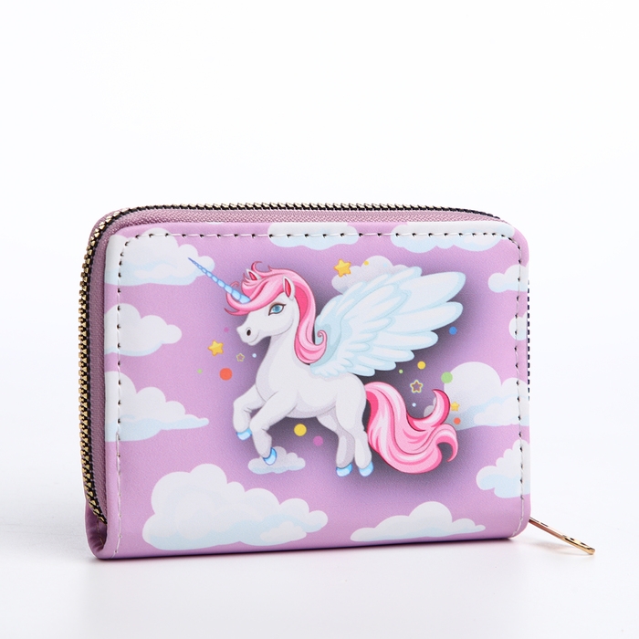 Кошелёк детский на молнии &laquo;Выбражулька&raquo;, цвет сиреневый