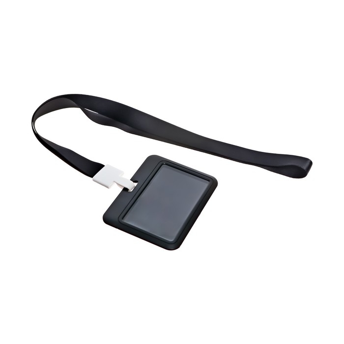 Бейдж горизонтальный, внешний, 100 х 80мм, внутренний 52 х 82мм, лента 42 см, Черный Бейдж горизонтальный, внешний, 100 х 80мм, внутренний 52 х 82мм, лента 42 см, Черный