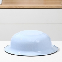 Таз эмалированный &laquo;Клубника садовая&raquo;, 7 л, 38,5&times;12 см, индукция, цвет серо-голубой