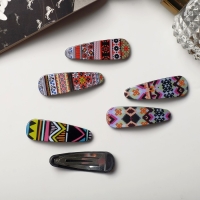 Невидимка для волос "Герти" (набор 6 шт) орнаменты, 5,5 см