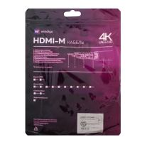 Кабель HDMI Windigo, HDMI(m)-HDMI(m), v 1.4, 1 м, позолоченные разъемы, 3D, 4K, черный