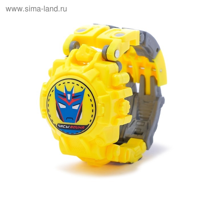 Робот &laquo;Часы&raquo;, трансформируется, с индикацией времени, цвет жёлтый