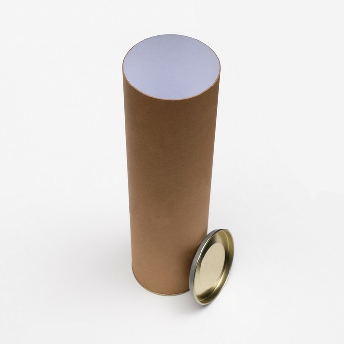 Тубус 92х340 мм (320 мм внутр. высота), под бутылку/футболку, картон, металлическая крышка Тубус 92х340 мм (320 мм внутр. высота), под бутылку/футболку, картон, металлическая крышка