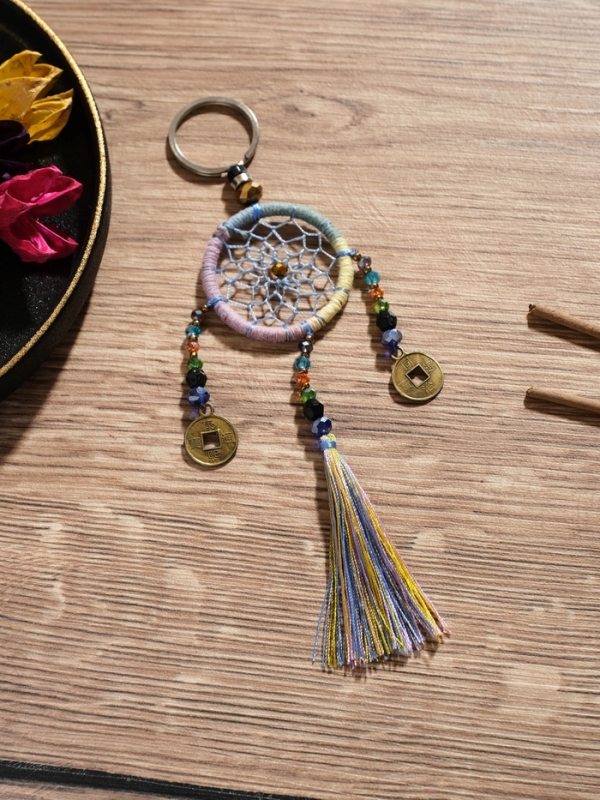 Брелок "Ловец снов" 4х15 см.  разноцветный