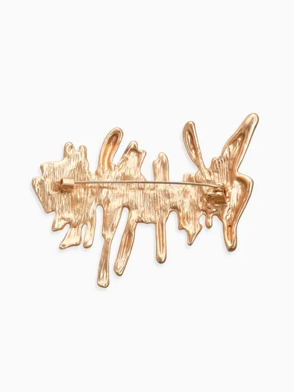 Брошь корейский стиль &laquo;Столоктиты&raquo;, цвет золото