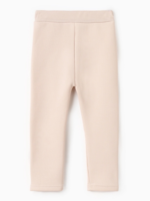 Легинсы для девочки на флисе Collorista, цвет молочный, рост 122 см