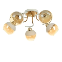 Люстра "Анден" 5хЕ27 40Вт бело-золотой 57х57х22 см