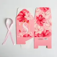 Коробка подарочная складная, упаковка, &laquo;8 марта&raquo;, 12 х 12 х 12 см