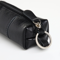 Ключница карманная на молнии, TEXTURA, длина 12,5 см, кольцо, цвет чёрный Ключница карманная на молнии, TEXTURA, длина 12,5 см, кольцо, цвет чёрный