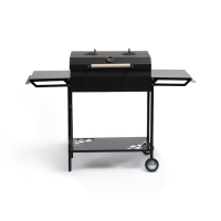 Мангал GrilMe MAX, 35 х 115 х 83 см, сталь 2 мм, термометр, 2 полки, колёса