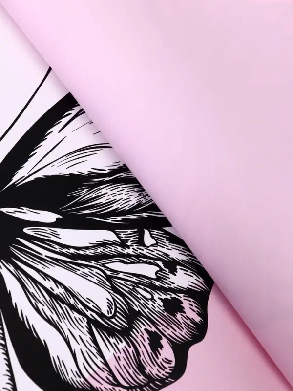 Пленка для цветов, &laquo;Бабочки&raquo;, розовый, 57&times;57&plusmn;1 см