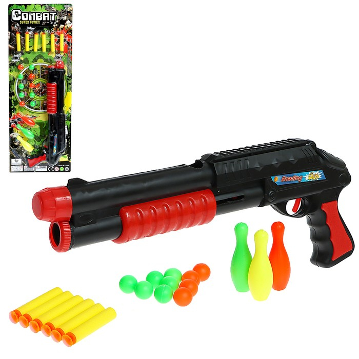 Ружьё &laquo;Комбат&raquo;, с кеглями, стреляет мягкими пулями и шарами