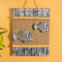 Панно плетёное &laquo;Пара рыбок&raquo;, 25&times;4&times;55 см