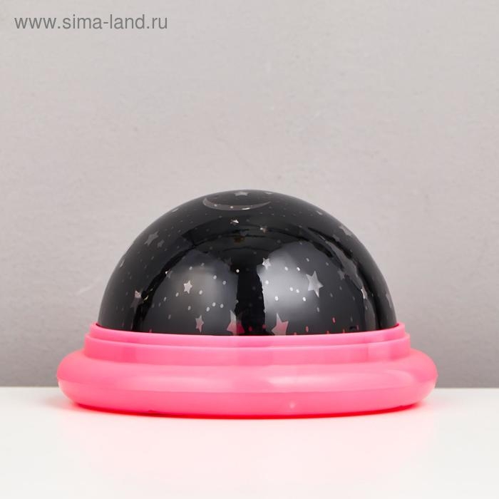 Ночник-проектор Ночник-проектор "Летающая тарелка" LED 2 режима от батареек 3ААА/USB МИКС 11х11х6,5 см