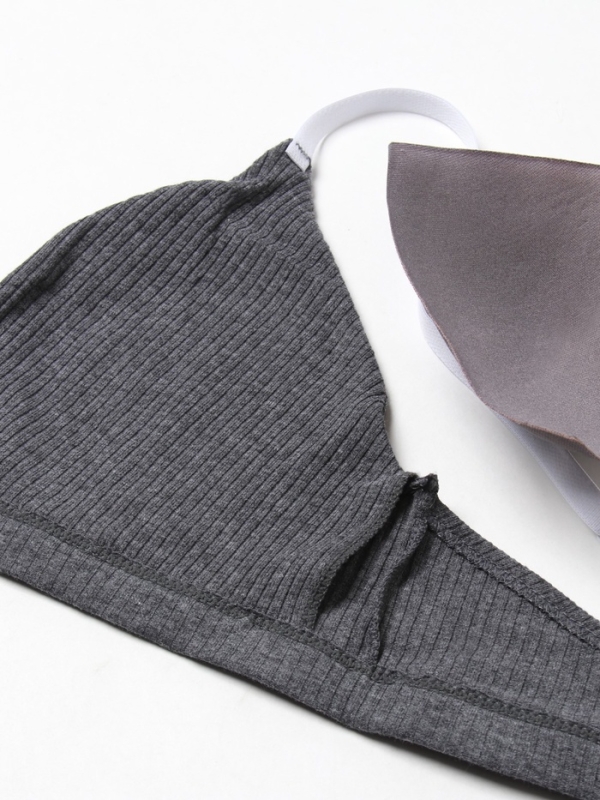 Комплект женский (топ, трусы) цвет темно-серый, размер 44-46