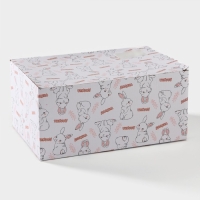 Блюдо сервировочное Доляна &laquo;Зайка&raquo;, 26&times;19,5&times;10,5 см, цвет голубой