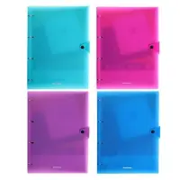 Тетрадь на кольцах А4, 80 листов в клетку ErichKrause "Glance Vivid", пластиковая обложка, блок офсет, белизна 100%, МИКС