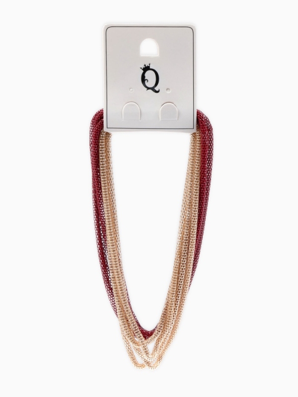 Бусы 2 нити &laquo;Трансформер&raquo; (несколько способов носки), цвет красно-золотой, 118 см
