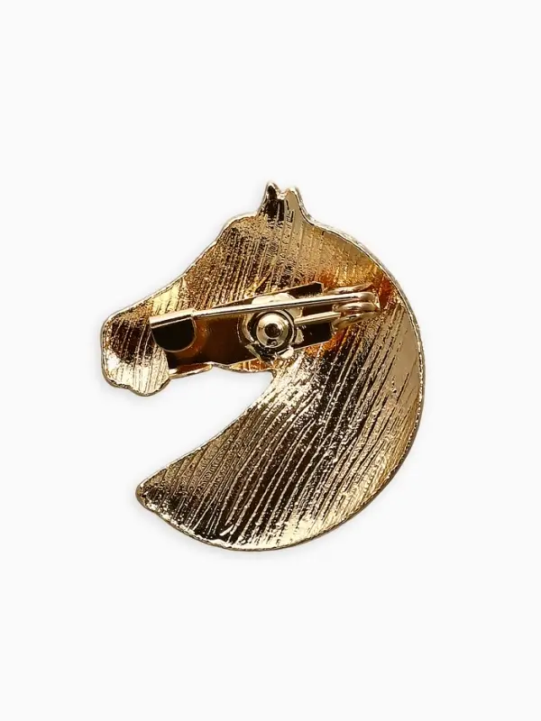 Брошь "Лошадь" голова, МИКС в золоте (неделимая фасовка 12 шт. цена за шт.)