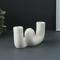 Подсвечник "Узел" белый, 17х3,5х8,5см