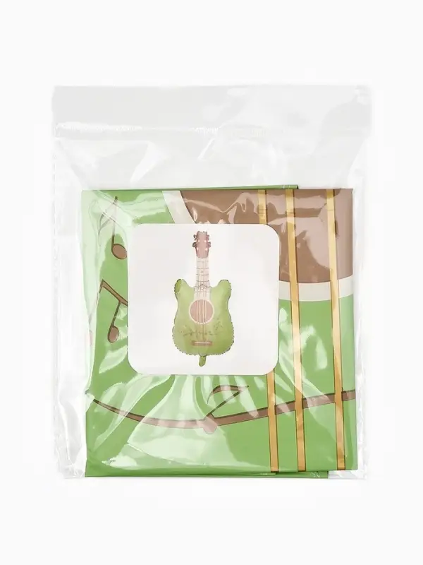 Воздушный шар фольгированный 35" "Гитара" цвет зеленый