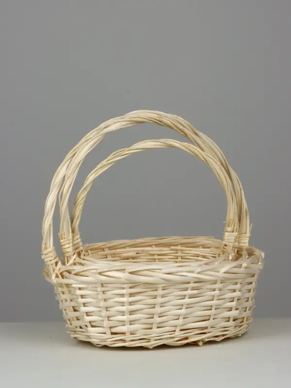 Набор корзин  (ива): 36x28xH13xHH36; 31x23xH12xHH31; 25x18xH10xHH26, 3 шт. Выбеленный