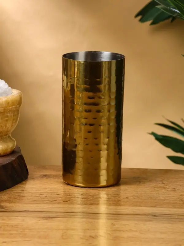 Шейкер "Золото" нержавеющая сталь 7х7х23 см