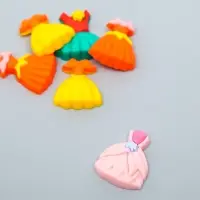 Декор для творчества резина "Платье" набор 10 шт 2,6х2,8 см