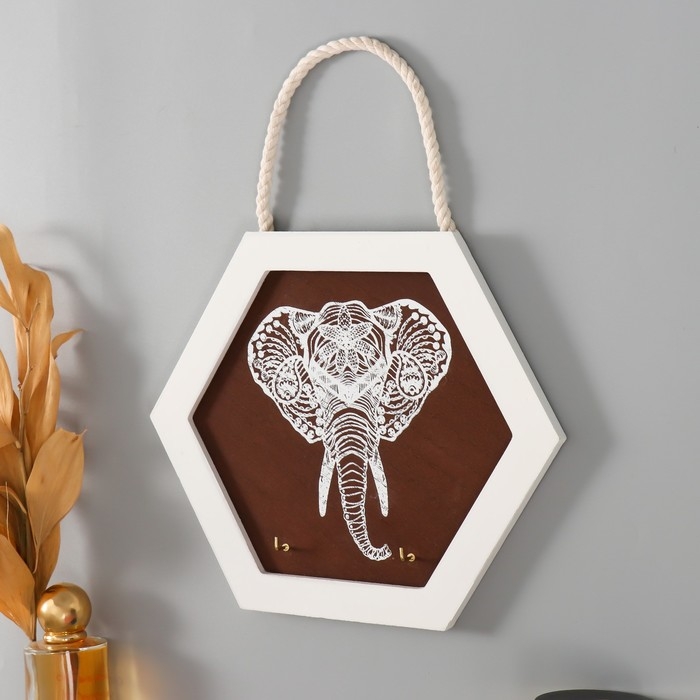 Крючки декоративные дерево "Слон" 23х20х2 см