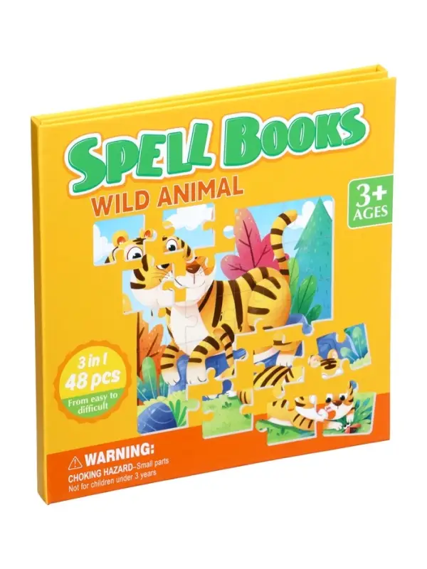 Книжка-деревяшка пазл "Животные"