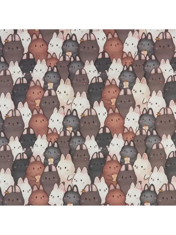 Бумага упаковочная крафтовая &laquo;Зайки&raquo;, 70 х 100 см