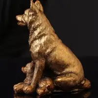 Фигура "Овчарка с щенками" 10х7 см,бронза