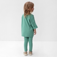 Костюм для девочки (футболка, лосины) MINAKU цвет оливковый, рост 116 см