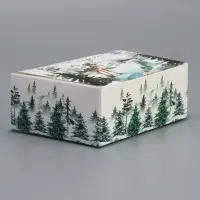 Подарочная коробка складная, новогодняя&laquo;С Новым годом!&raquo;, олень, 12 х 10 х 5 см