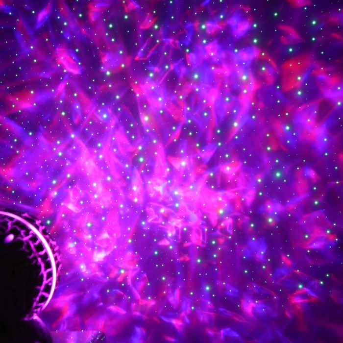 Световой прибор &laquo;Яйцо динозавра&raquo; 10 см, динамик, съёмная полусфера, свечение RGB, пульт ДУ, USB, синий