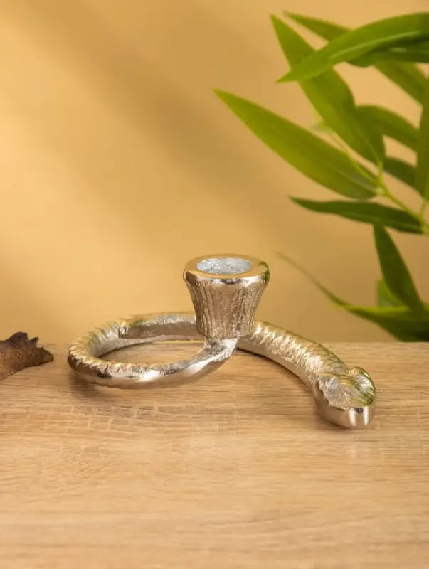 Подсвечник &laquo;Змейка&raquo;, 15&times;9.5&times;5 см, алюминий