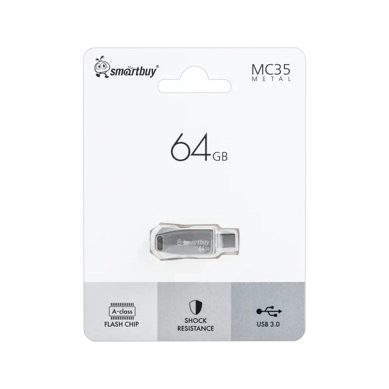 USB накопитель 64 GB Smart Buy MC35 Metal Dual Type-C/Type-A