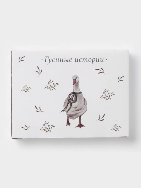 Подставка под чайный пакетик Доляна "Гуси" цвет белый  12х9х1,5 см