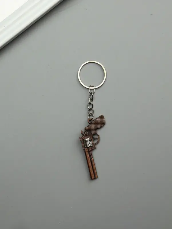 Брелок металл "Револьвер" крутится барабан МИКС 5,8х2,8х0,9 см