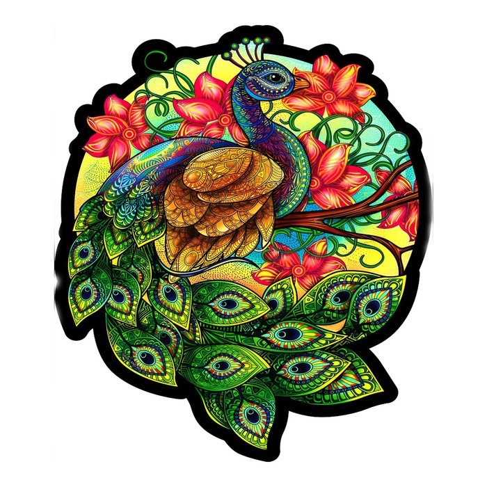 Пазл деревянный фигурный &laquo;Королевский павлин&raquo;, 141 элементов