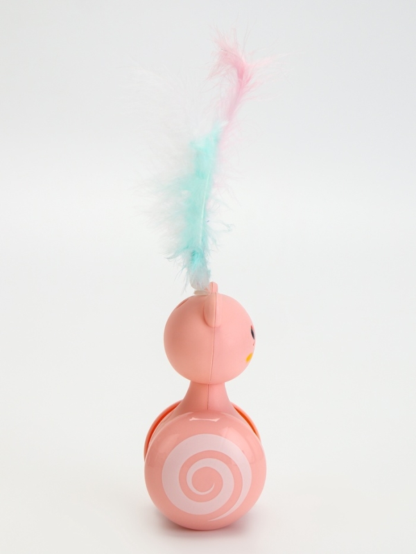 Игрушка-неваляшка с пером под лакомство, 11 х 6 см, Микс цветов Игрушка-неваляшка с пером под лакомство, 11 х 6 см, Микс цветов