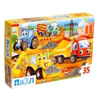 Пазлы &laquo;Машины на стройке&raquo;, 35 элементов