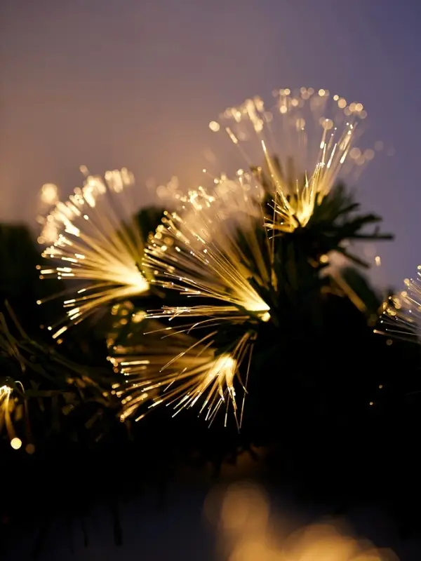 Хвойная гирлянда фиброоптическая &laquo;Вспышки&raquo; 200 см, автопереключение