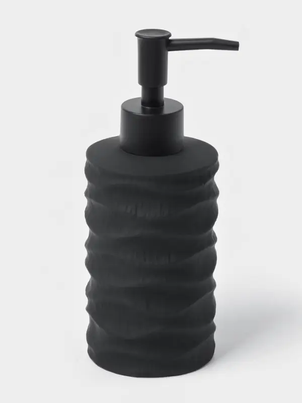 Дозатор для жидкого мыла "Волны", цвет черный